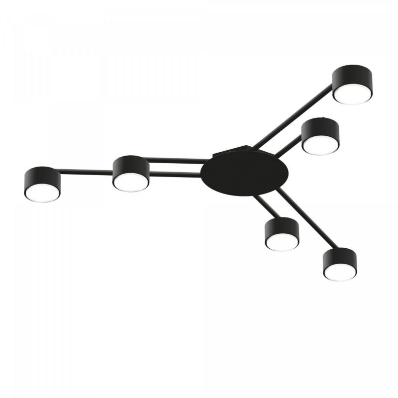 Lampa sufitowa Videx spotGX53 czarna 6xGX53x30W IP20 wym:4,5x20x40cm - 1 szt.