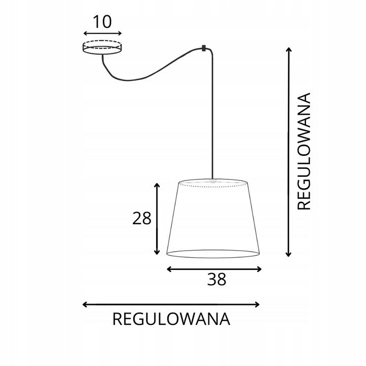 Lampa sufitowa Volta Light Factory żyrandol lampa wisząca z abażurem stożek Beton KOKO 1szt.