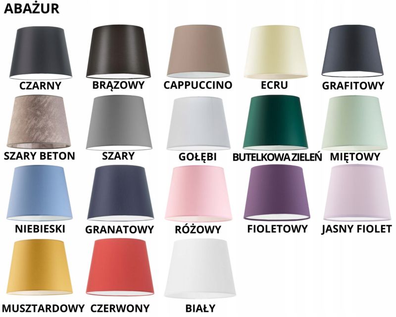 Lampa sufitowa Volta Light Factory żyrandol lampa wisząca z abażurem stożek Beton KOKO 1szt.