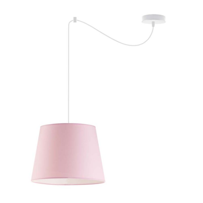 Lampa sufitowa Volta Light Factory żyrandol lampa wisząca z abażurem stożek Biały/Różowy KOKO 1szt.