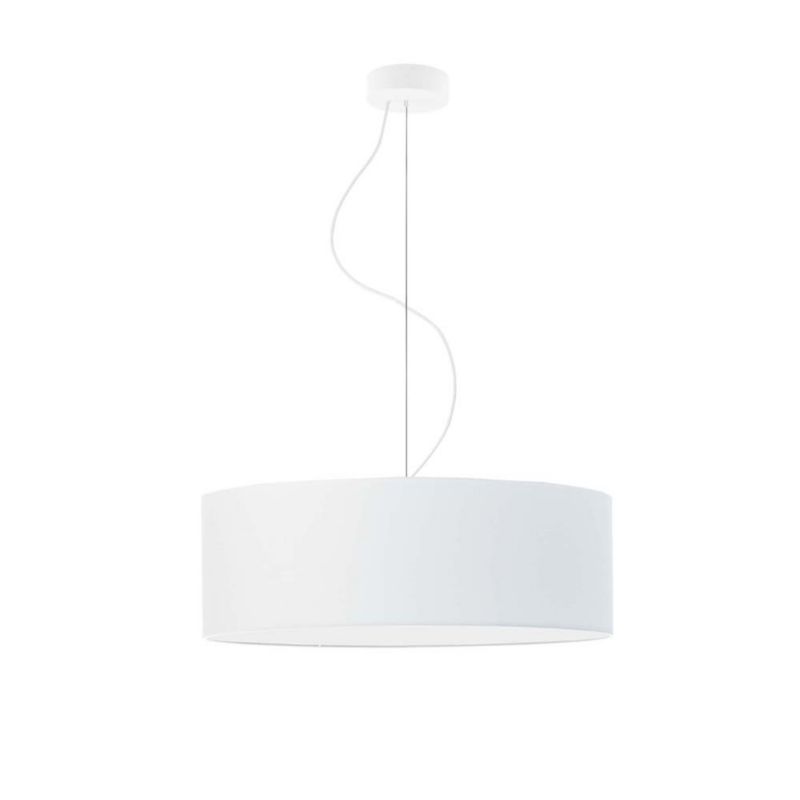 Lampa sufitowa Volta Light Factory żyrandol lampa wisząca z abażurem walec Biały 50 cm BLUES 1szt.