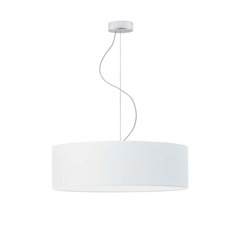 Lampa sufitowa Volta Light Factory żyrandol lampa wisząca z abażurem walec Biały 60 cm BLUES 1szt.