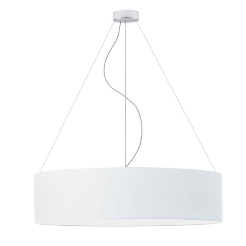 Lampa sufitowa Volta Light Factory żyrandol lampa wisząca z abażurem walec Biały 80 cm BLUES 1szt.