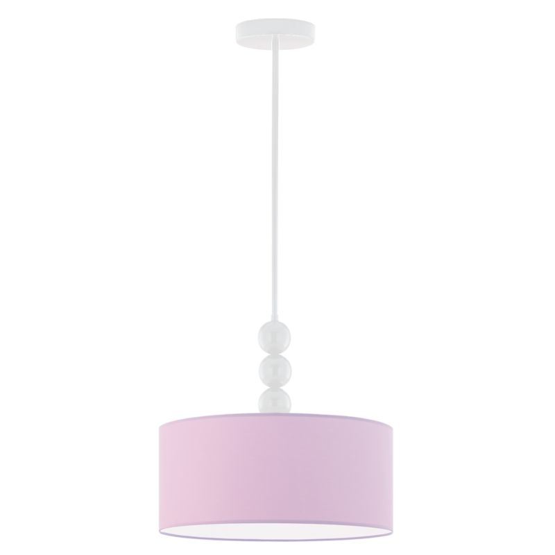 Lampa sufitowa Volta Light Factory żyrandol lampa wisząca z abażurem walec Biały/Jasny fioletowy IKO 1szt.