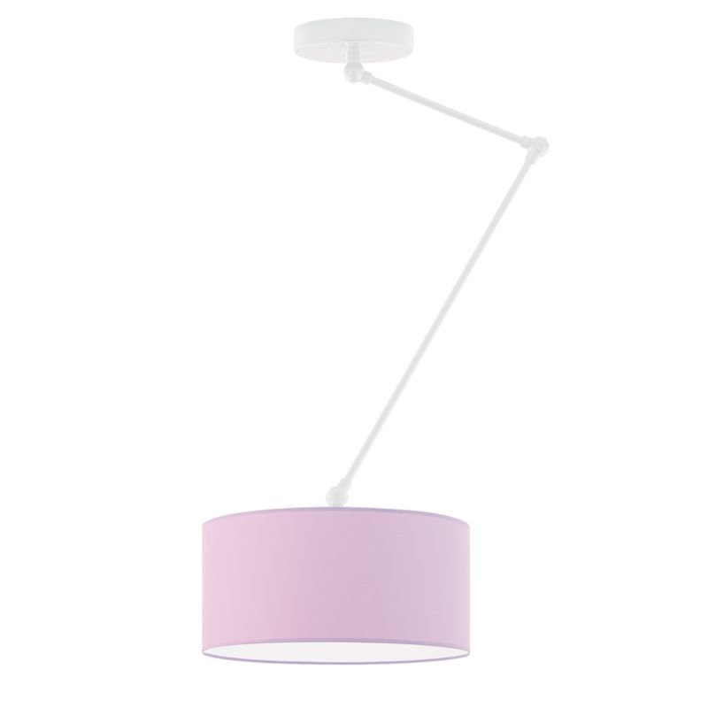 Lampa sufitowa Volta Light Factory żyrandol lampa wisząca z abażurem walec Biały/Jasny fioletowy SOUL 1szt.