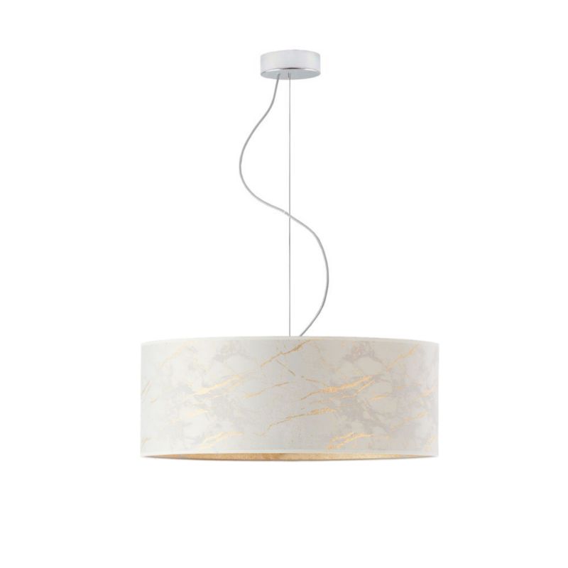 Lampa sufitowa Volta Light Factory żyrandol lampa wisząca z abażurem walec Biały marmur 50 cm BLUES 1szt.