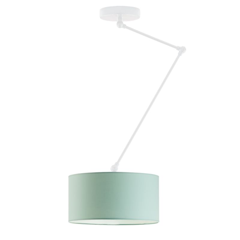 Lampa sufitowa Volta Light Factory żyrandol lampa wisząca z abażurem walec Biały/Miętowy SOUL 1szt.