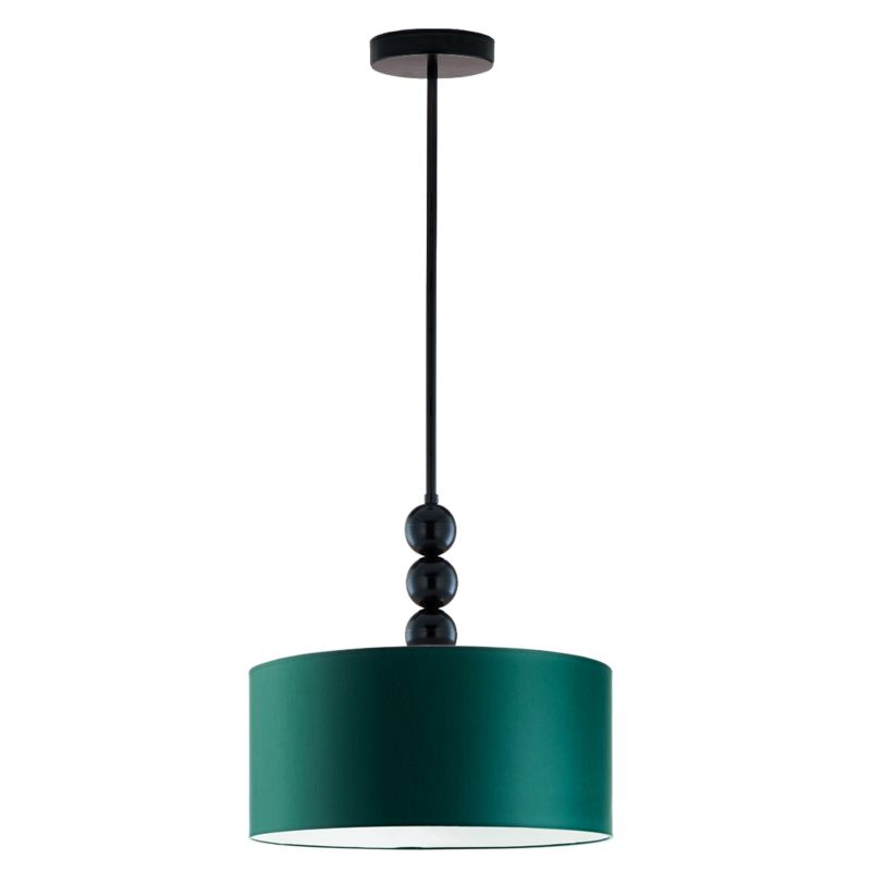 Lampa sufitowa Volta Light Factory żyrandol lampa wisząca z abażurem walec Butelkowa zieleń IKO 1szt.