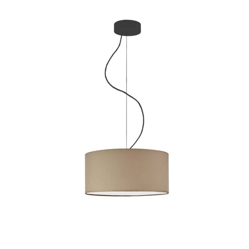 Lampa sufitowa Volta Light Factory żyrandol lampa wisząca z abażurem walec Cappuccino 30 cm BLUES 1szt.