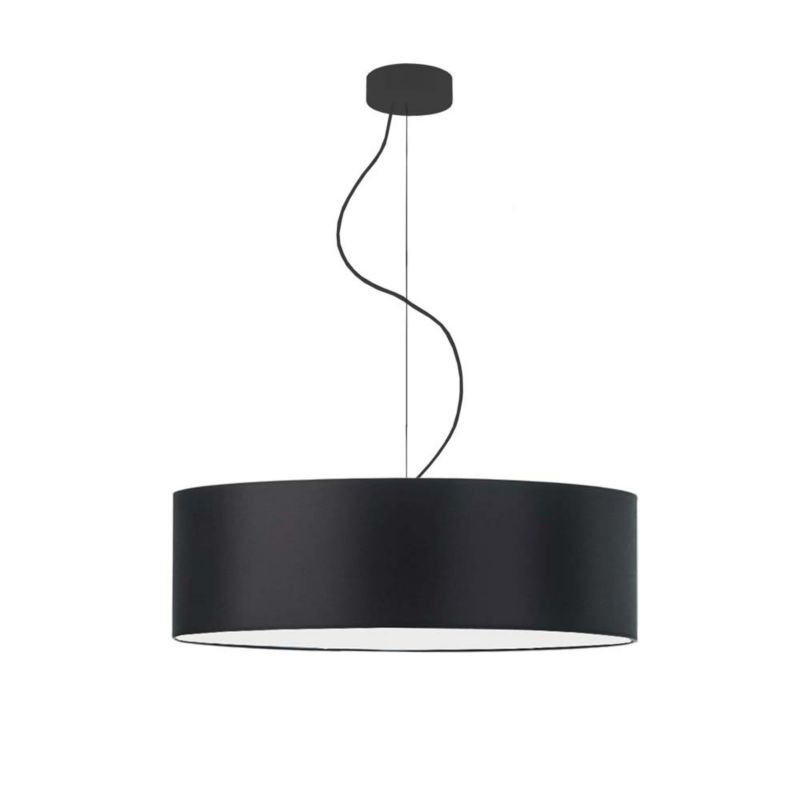 Lampa sufitowa Volta Light Factory żyrandol lampa wisząca z abażurem walec Czarny 60 cm BLUES 1szt.