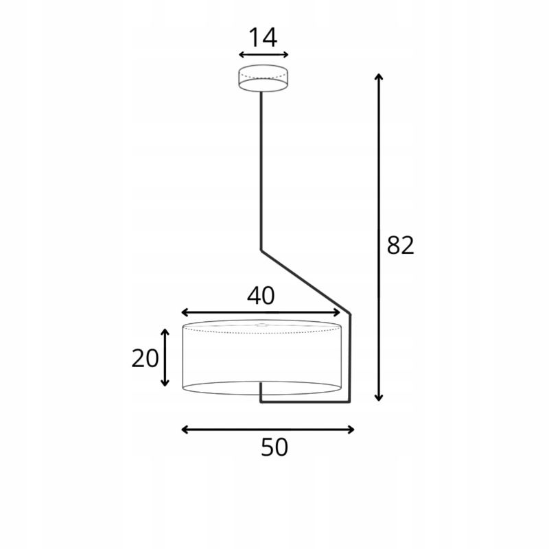 Lampa sufitowa Volta Light Factory żyrandol lampa wisząca z abażurem walec Fornir MARK 1szt.