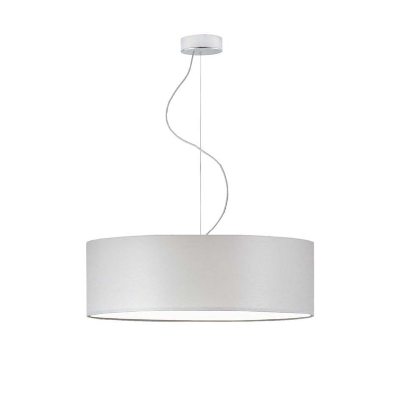 Lampa sufitowa Volta Light Factory żyrandol lampa wisząca z abażurem walec Jasny szary 60 cm BLUES 1szt.