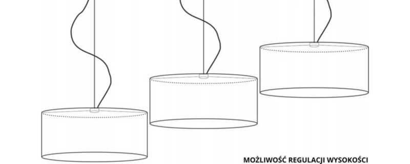 Lampa sufitowa Volta Light Factory żyrandol lampa wisząca z abażurem walec Jasny szary 60 cm BLUES 1szt.