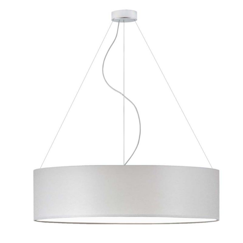Lampa sufitowa Volta Light Factory żyrandol lampa wisząca z abażurem walec Jasny szary 80 cm BLUES 1szt.