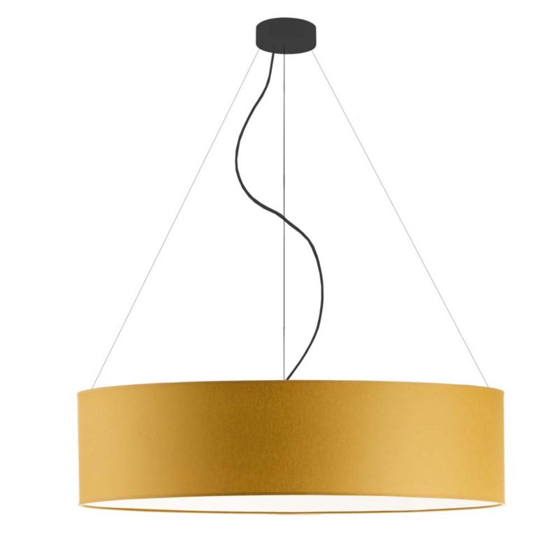Lampa sufitowa Volta Light Factory żyrandol lampa wisząca z abażurem walec Musztardowy 80 cm BLUES 1szt.