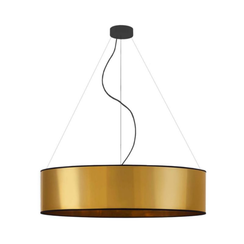 Lampa sufitowa Volta Light Factory żyrandol lampa wisząca z abażurem walec Złoty 80 cm BLUES 1szt.