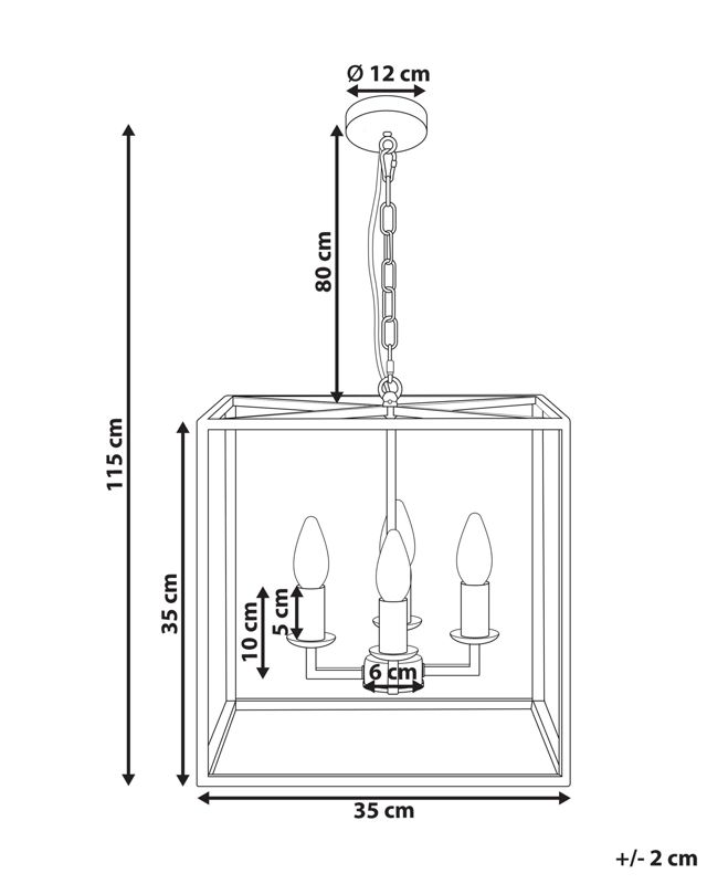 Lampa sufitowa Wanchet Metal Czarny 1 szt.