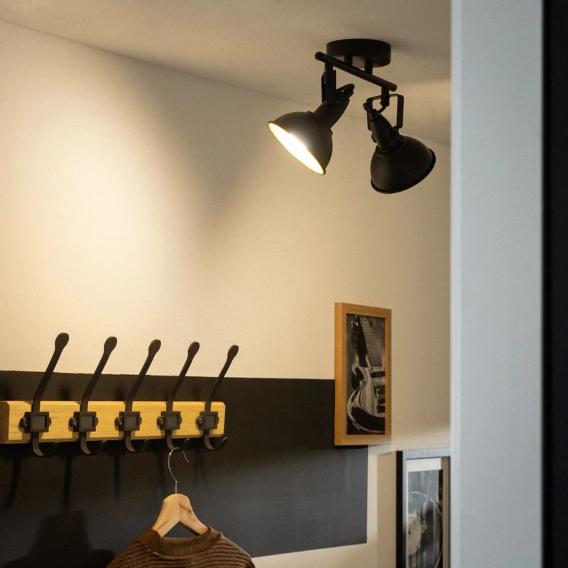 Lampa sufitowa wisząca Abruzzo Retro 4623 czarno-złota retro 2xE14 x 20W 1 szt.