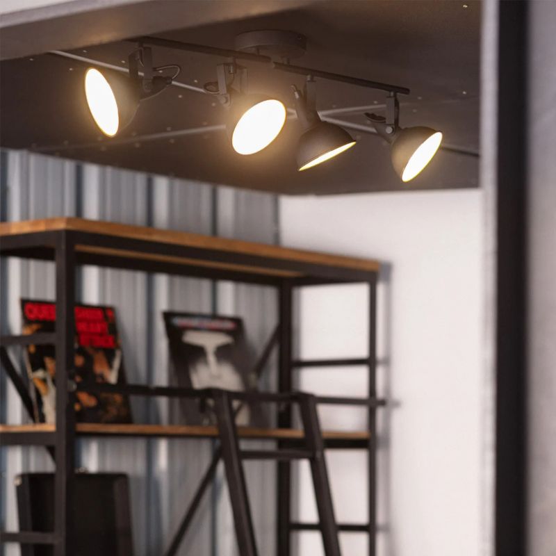 Lampa sufitowa wisząca Abruzzo Retro 4647 czarno-złota retro 4xE14 x 20W 1 szt.