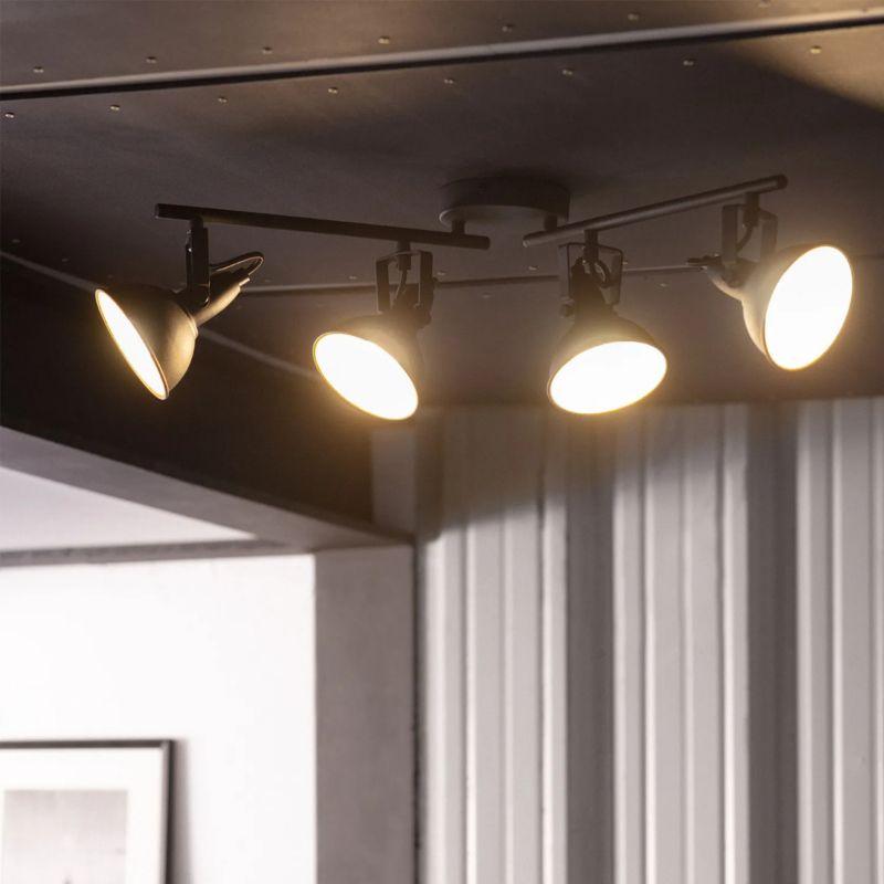 Lampa sufitowa wisząca Abruzzo Retro 4647 czarno-złota retro 4xE14 x 20W 1 szt.