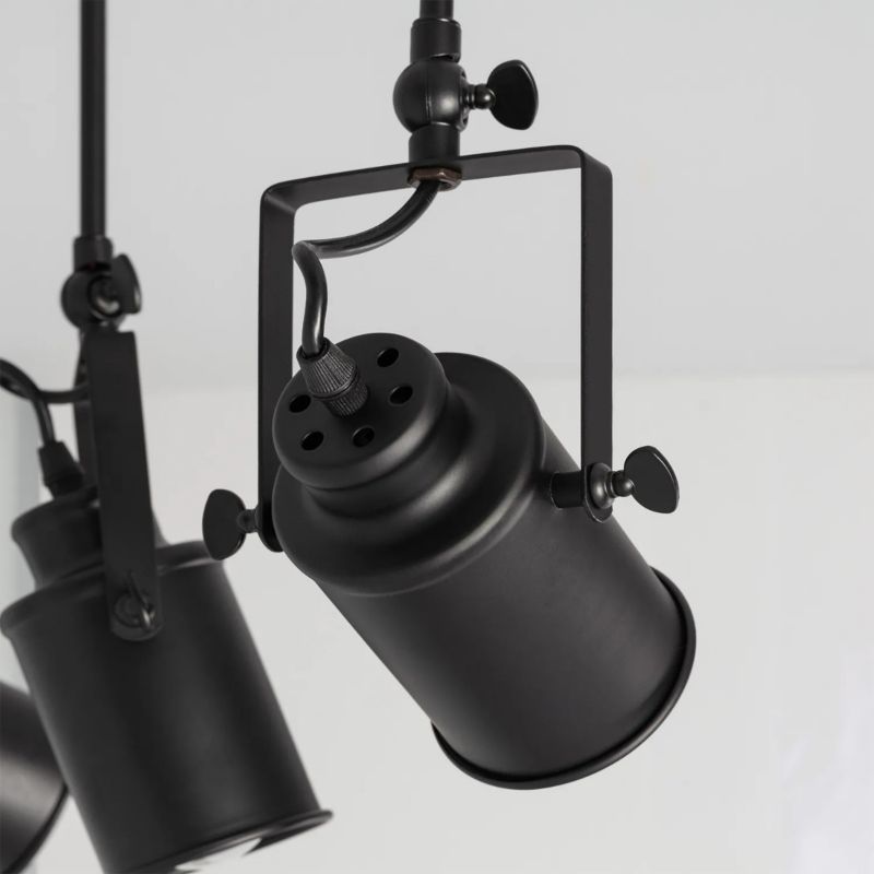 Lampa sufitowa wisząca Abruzzo Retro 4654 czarna retro 3xE27 x 20W 1 szt.
