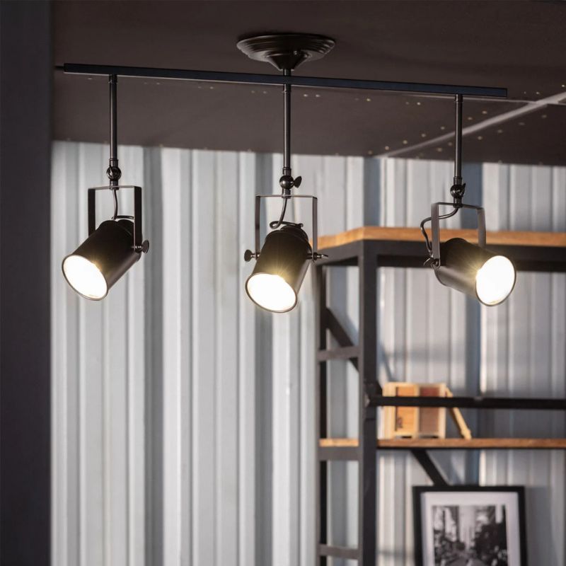 Lampa sufitowa wisząca Abruzzo Retro 4654 czarna retro 3xE27 x 20W 1 szt.