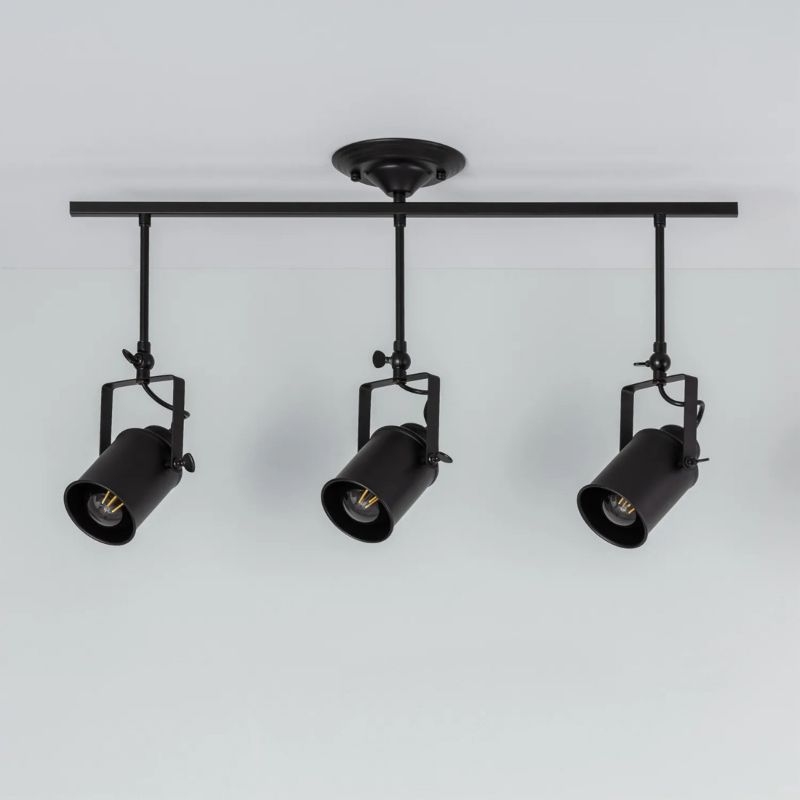 Lampa sufitowa wisząca Abruzzo Retro 4654 czarna retro 3xE27 x 20W 1 szt.