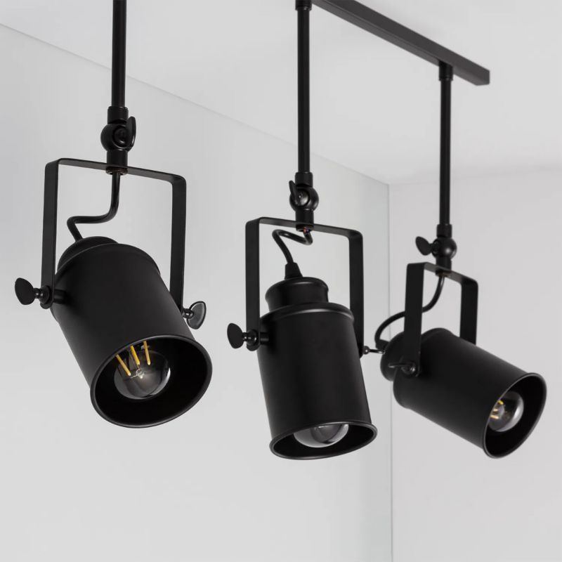 Lampa sufitowa wisząca Abruzzo Retro 4654 czarna retro 3xE27 x 20W 1 szt.
