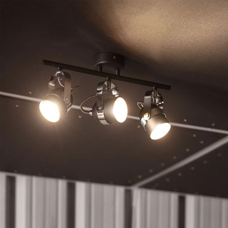 Lampa sufitowa wisząca Abruzzo Retro 4692 czarna-chromowana retro 3xGU10 x 12W 1 szt.