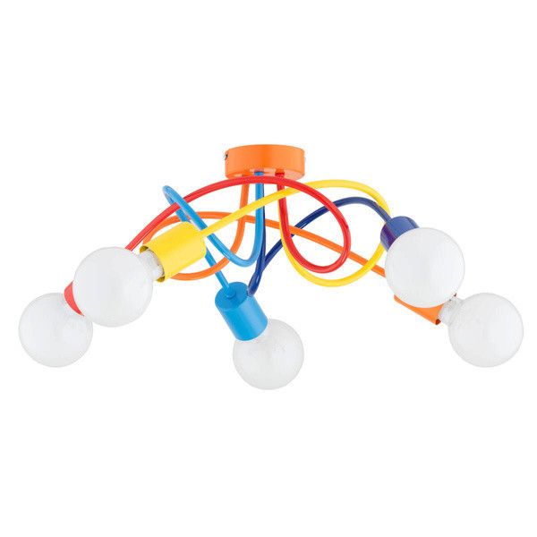 Lampa sufitowa wisząca Alfa Boston 2394 multikolor industrialna 5xE27 x 15W 1 szt.