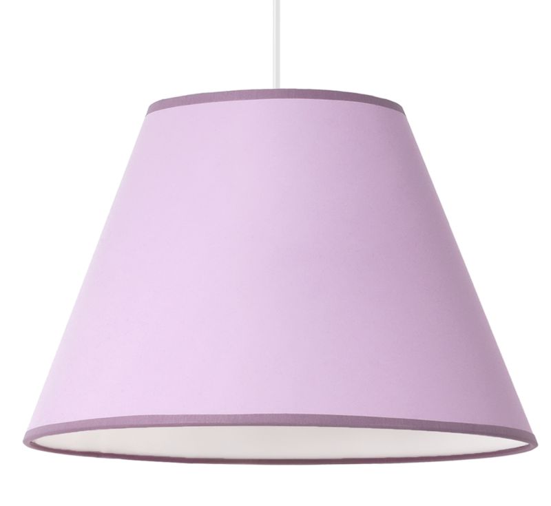 Lampa sufitowa wisząca biała Light Home LH Pastel 1xE27 abażur stożek 30cm fioletowy 1szt.