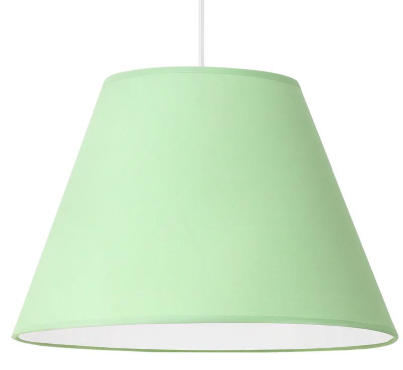 Lampa sufitowa wisząca biała Light Home LH Pastel 1xE27 abażur stożek 30cm zielony 1szt.