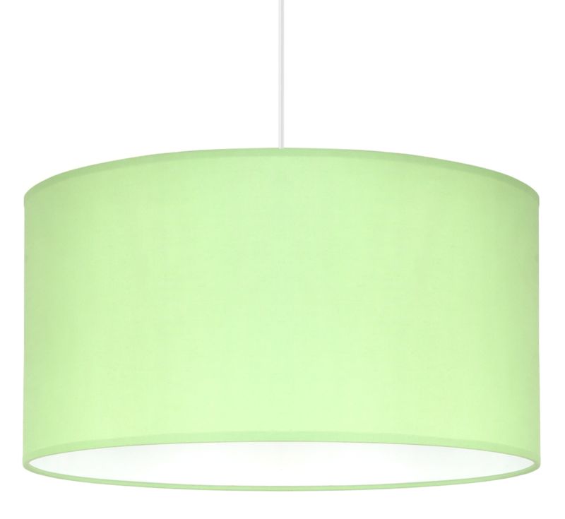 Lampa sufitowa wisząca biała Light Home LH Pastel 1xE27 abażur walec 35cm zielona 1szt.