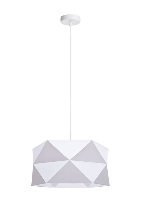 Lampa sufitowa wisząca BOSTON HEXE tkanina 1 x 60W E27 biały H0762 1 szt.