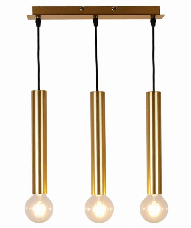 Lampa sufitowa wisząca Candellux Dallas złota wym: 128,4 x 7 x 38 cm 3xE27 x 40W 1 szt.