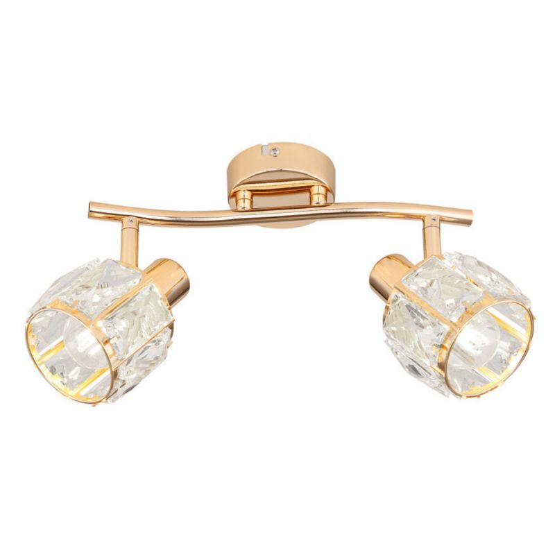 Lampa sufitowa wisząca Candellux Dubai 3483 złoto-przezroczysty kryształowa 2xE14 x 40W 1 szt.