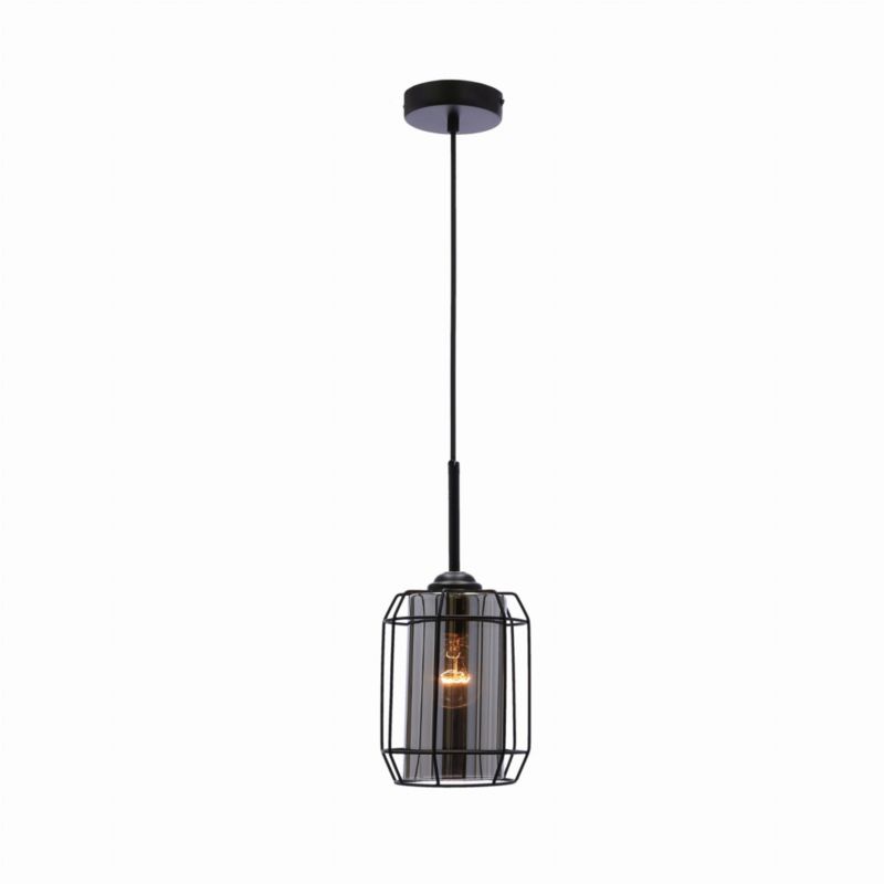 Lampa sufitowa wisząca Candellux Jonera 8428 czarna-dymiona industrialna 1xE27 x 40W 1 szt.