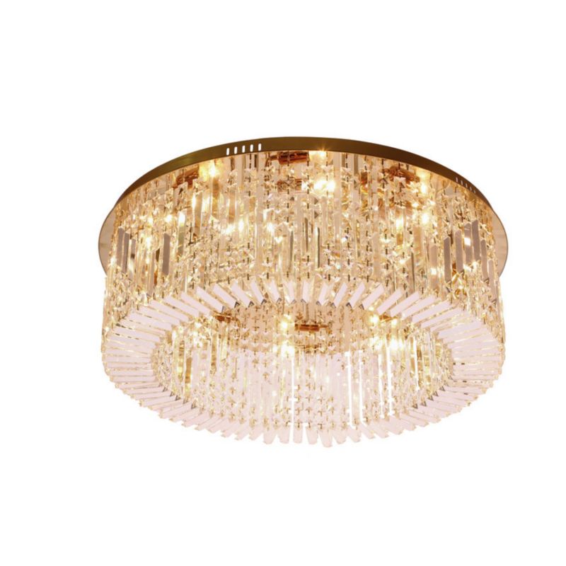 Lampa sufitowa wisząca Candellux Maranga 3345 złoto-przezroczysty kryształowa 10xE14 x 10W 1 szt.