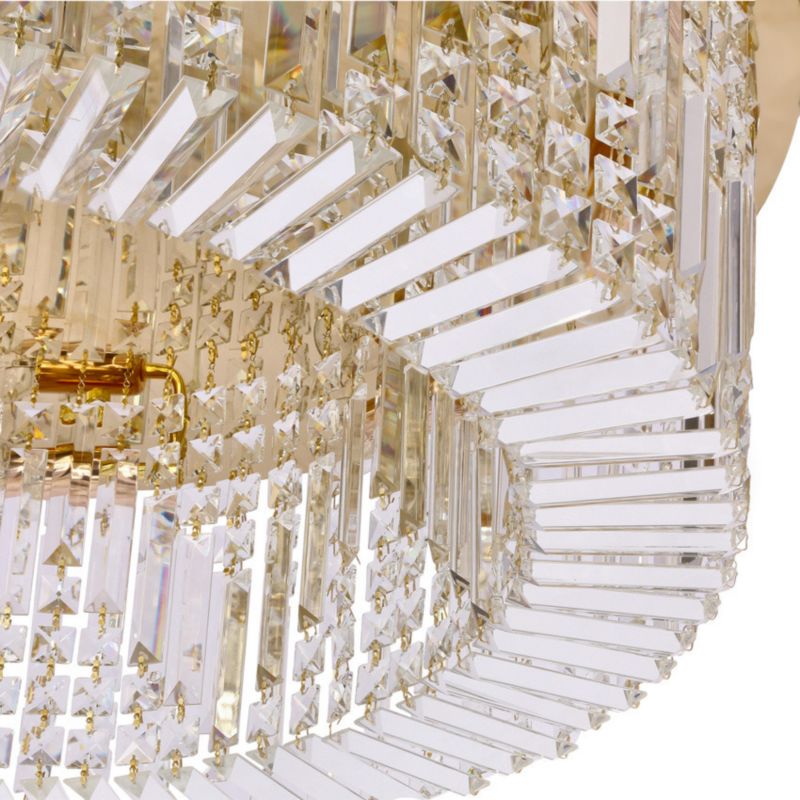 Lampa sufitowa wisząca Candellux Maranga 3345 złoto-przezroczysty kryształowa 10xE14 x 10W 1 szt.