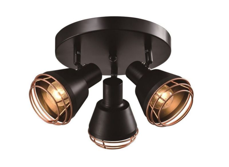 Lampa sufitowa wisząca Candellux Neria czarna-złoto wym: 15 x 22 x 22 cm 3xE14 x 40W 1 szt.