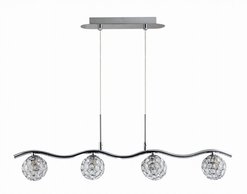 Lampa sufitowa wisząca Candellux Starlet 5750 chromowana-przezroczysty kryształowa 4xG9 x 40W 1 szt.