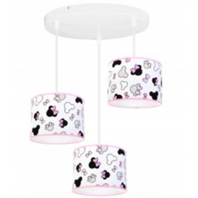 Lampa sufitowa wisząca dziecięca okrągła Light Home LH Minnie 3x E27 60W różowy 1szt