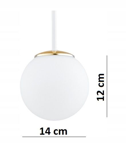 Lampa Sufitowa Wisząca Elko-Lighting Milo Biała z Elementem Złota 3-Punktowa 1 szt