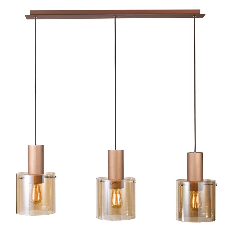 Lampa sufitowa wisząca Italux Javier 8724 brąz antyczny nowoczesna 3xE27 x 60W 1 szt.