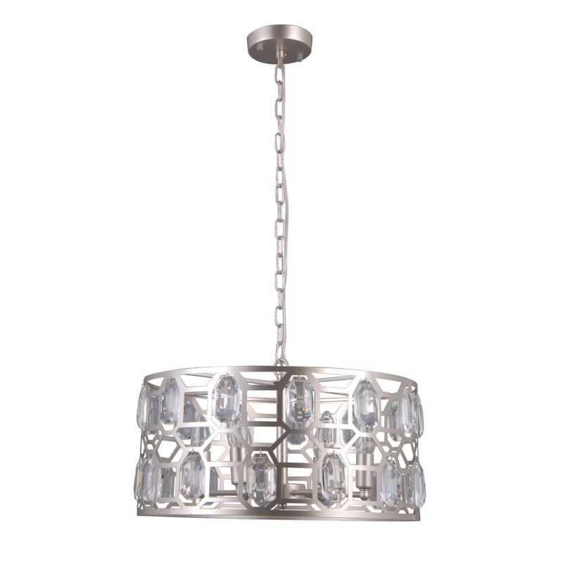Lampa sufitowa wisząca Italux Momento 0878 srebrny szampański ...