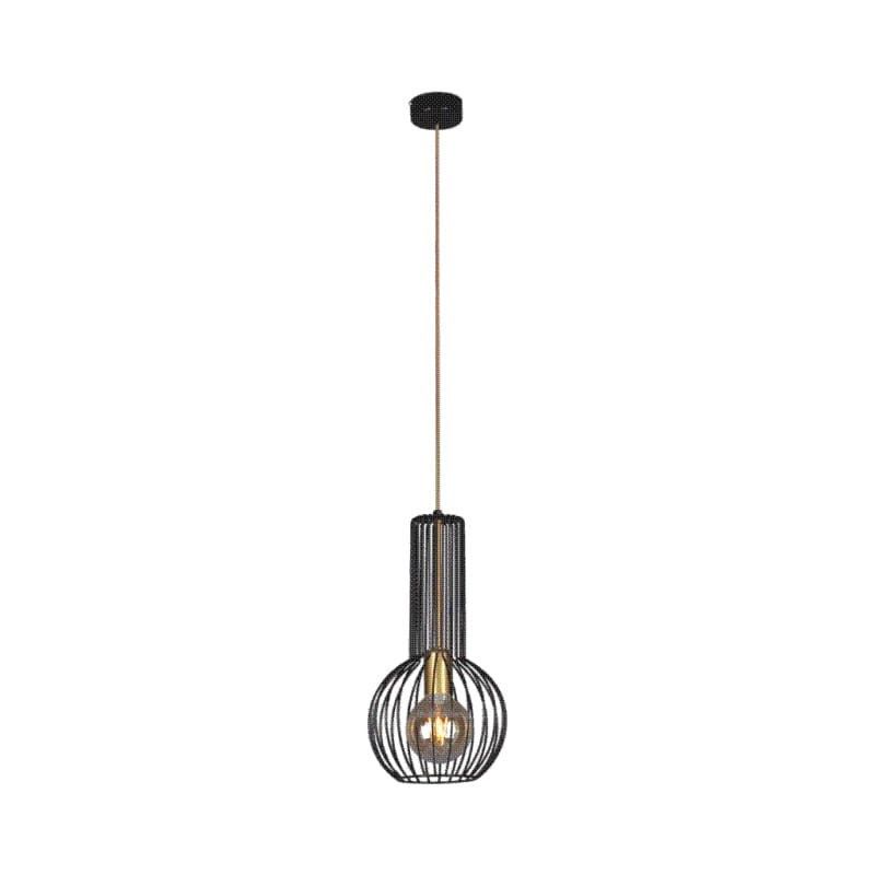 Lampa sufitowa wisząca Kaja Arvi 0974 czarno-złota nowoczesna 1xE27 x ...