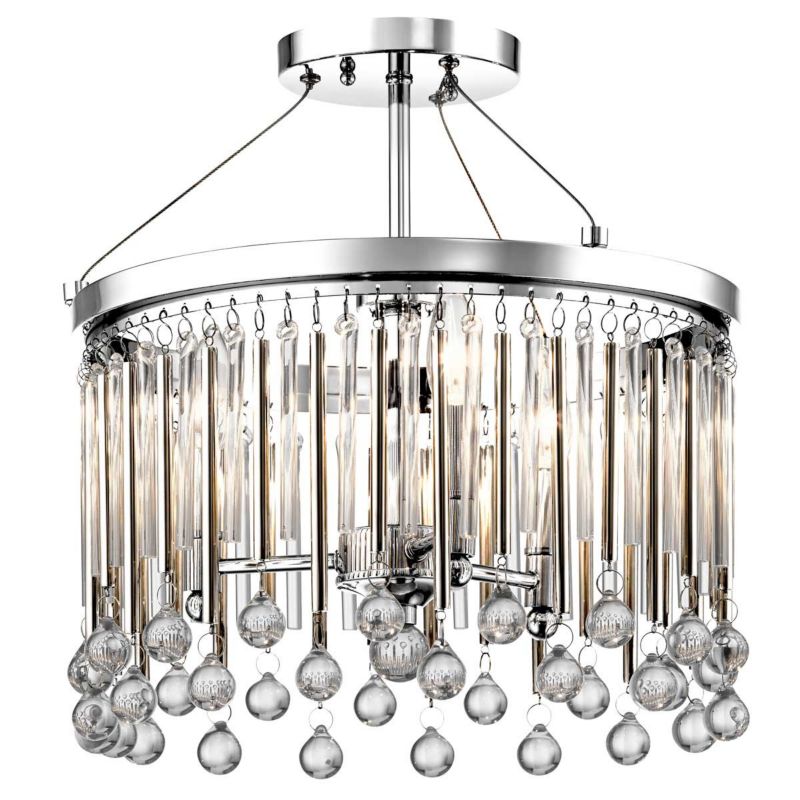 Lampa sufitowa wisząca Kichler Piper 3012 polerowany chrom kryształowa 3xE14 x 60W 1 szt.