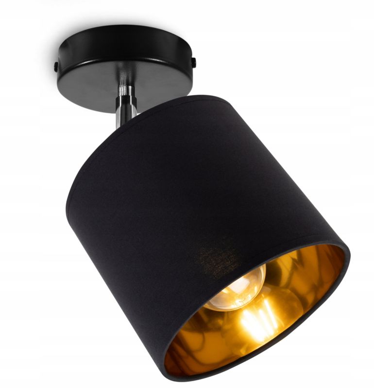 Lampa sufitowa wisząca kinkiet Light Home LH Gama 1x E27 60W czarny/złoty 1szt.