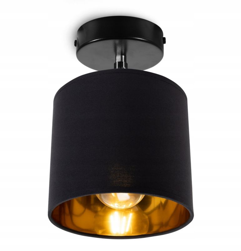 Lampa sufitowa wisząca kinkiet Light Home LH Gama 1x E27 60W czarny/złoty 1szt.