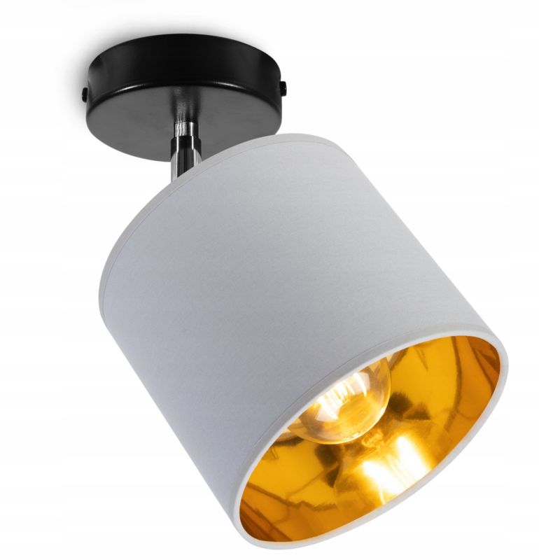 Lampa sufitowa wisząca kinkiet Light Home LH Gama 1x E27 60W jasny szary/złoty 1szt.